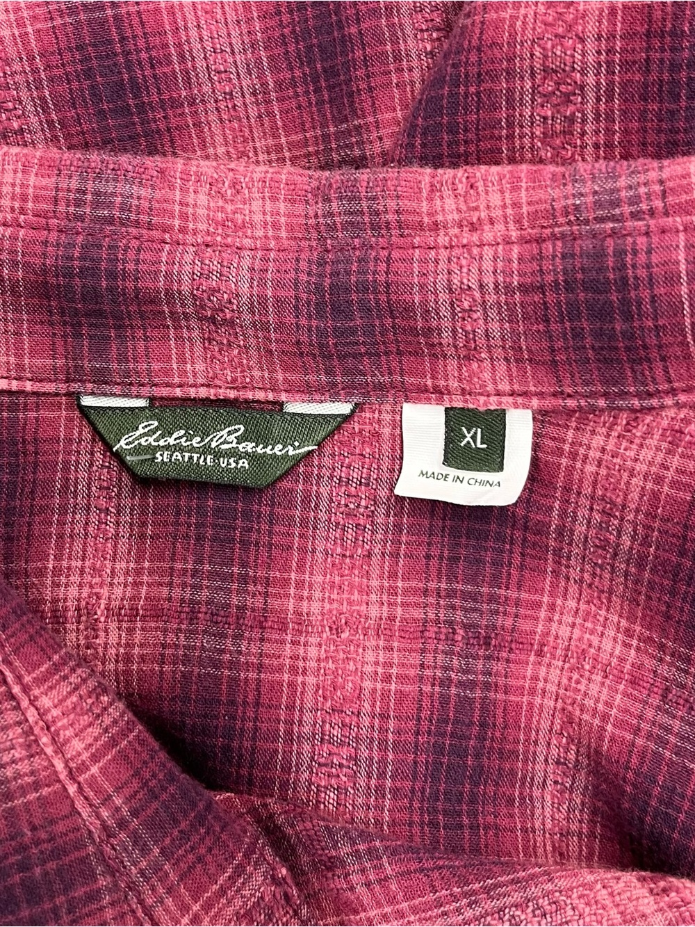 Eddie Bauer XL plaid button down - Picture 4 of 7